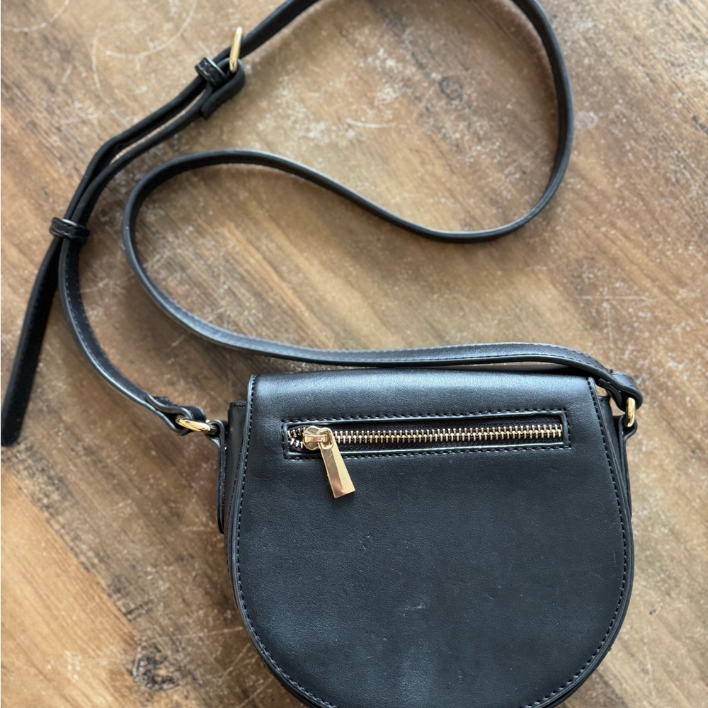 Black Leather Crossbody Bag